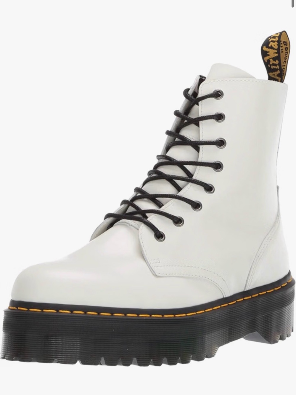 Dr. Martens White Platform Jadon Boot
